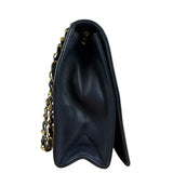 Chanel Black Diamond Stitch Flap CC Bag 1988