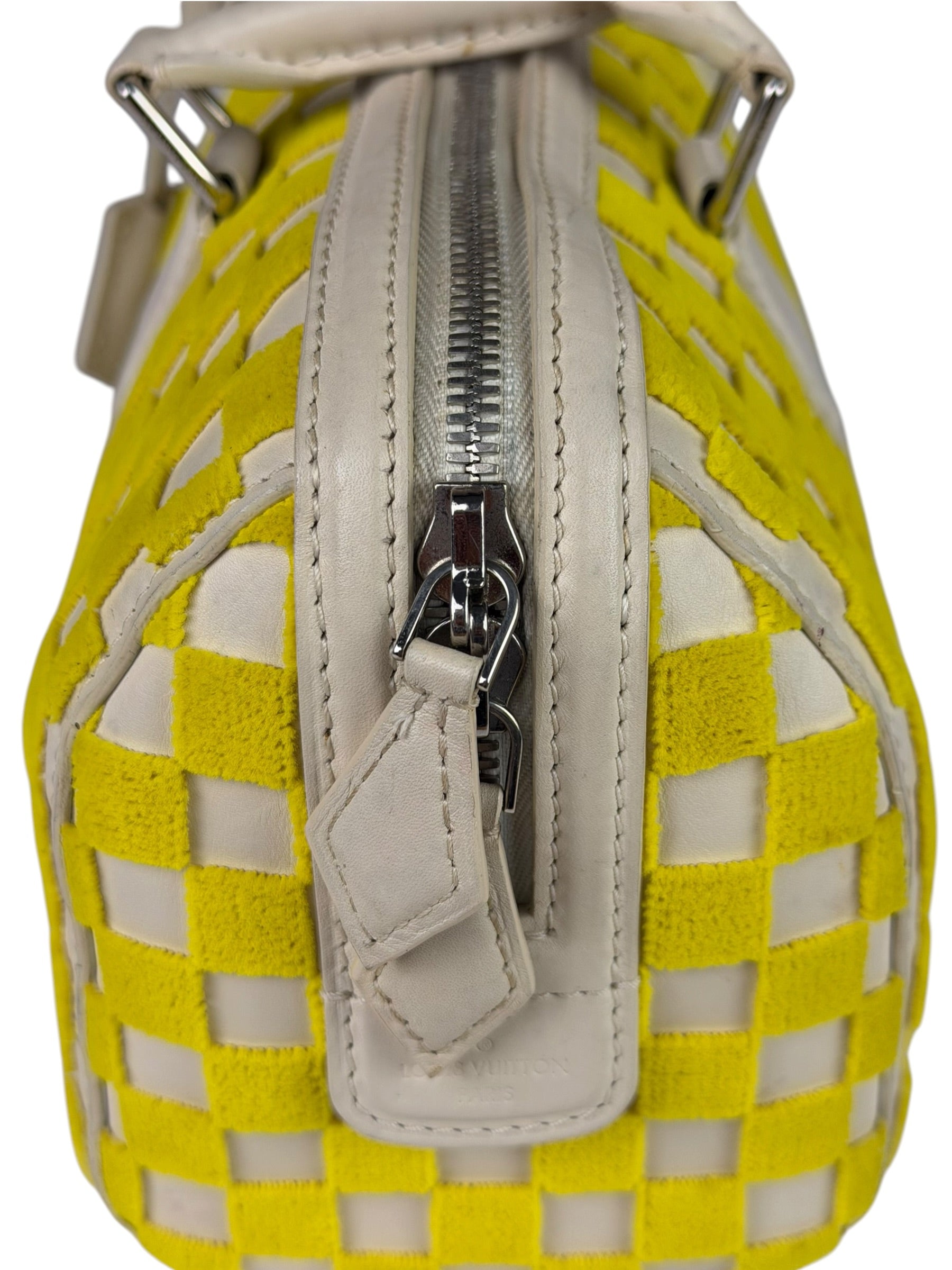 Louis Vuitton Cream/Yellow Damier Cubic Printemps Etè Speedy 2013