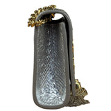 Yves Saint Laurent Metallic Silver Leather Kate Small Tassel Shoulder Bag