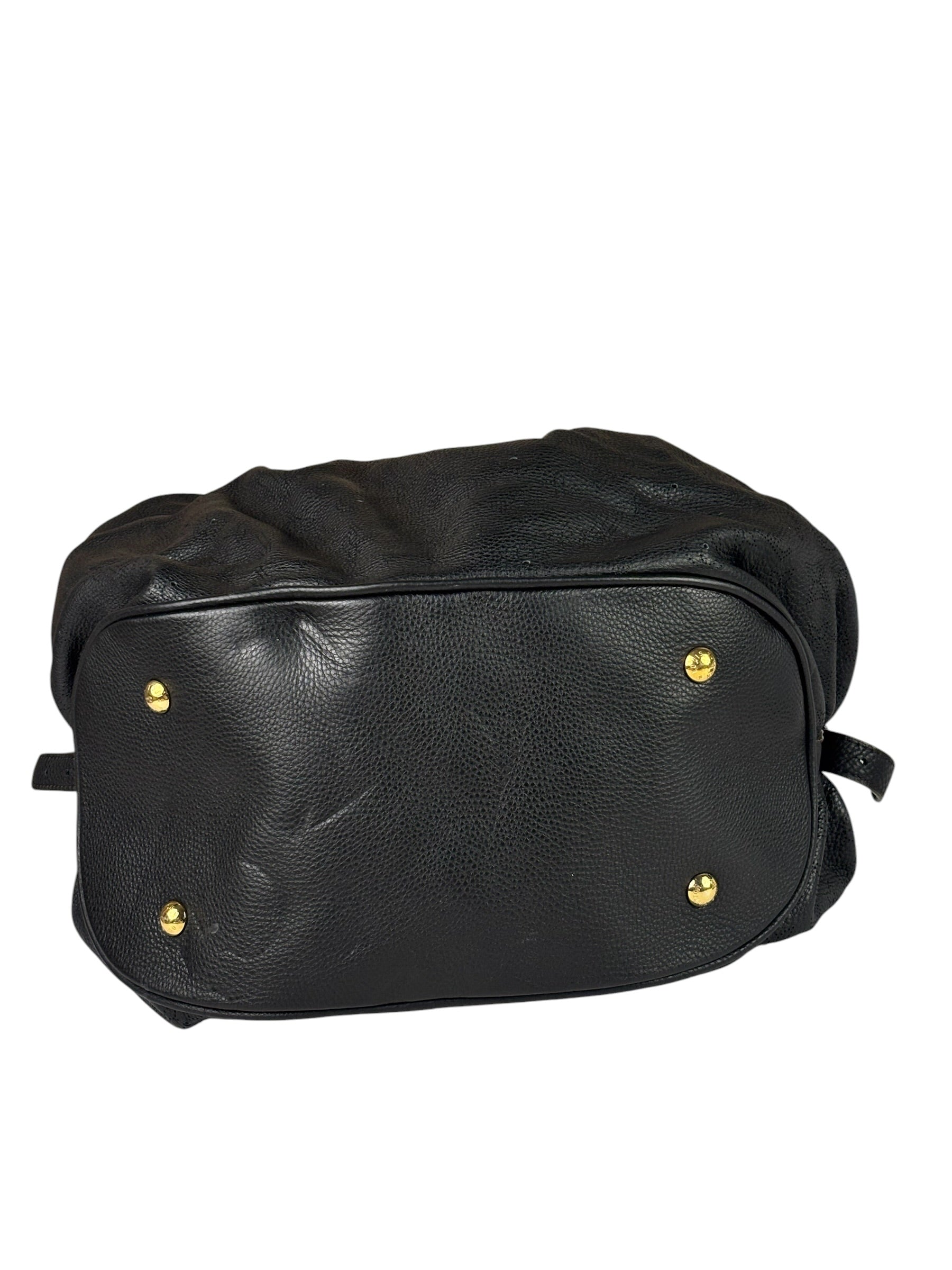 Louis Vuitton Black Calfskin Mahina XL Hobo Bag