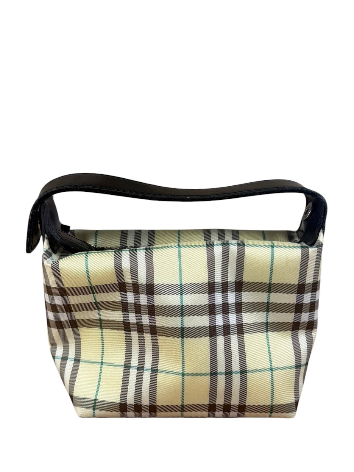 Burberry Multicolor Leather Trim House Check Top-Handle Pochette