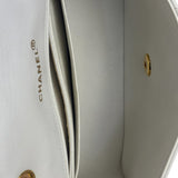 Chanel White Lambskin Diana Bijoux Flap 1992