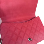 Chanel Coral Pink Matte Quilted Caviar Flap Shoulder Bag 2012