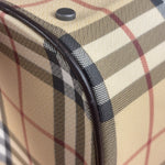 Burberry Leather Trim House Check Small Speedy Handbag