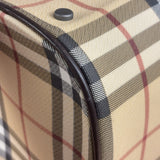 Burberry Leather Trim House Check Small Speedy Handbag