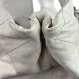 Chanel White Quilted Leather Gabrielle Shopping Tote 2010