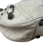 Balenciaga White Lambskin Le Cagole Shoulder Bag