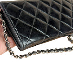 Chanel Black Patent Leather Wallet on Chain 2014