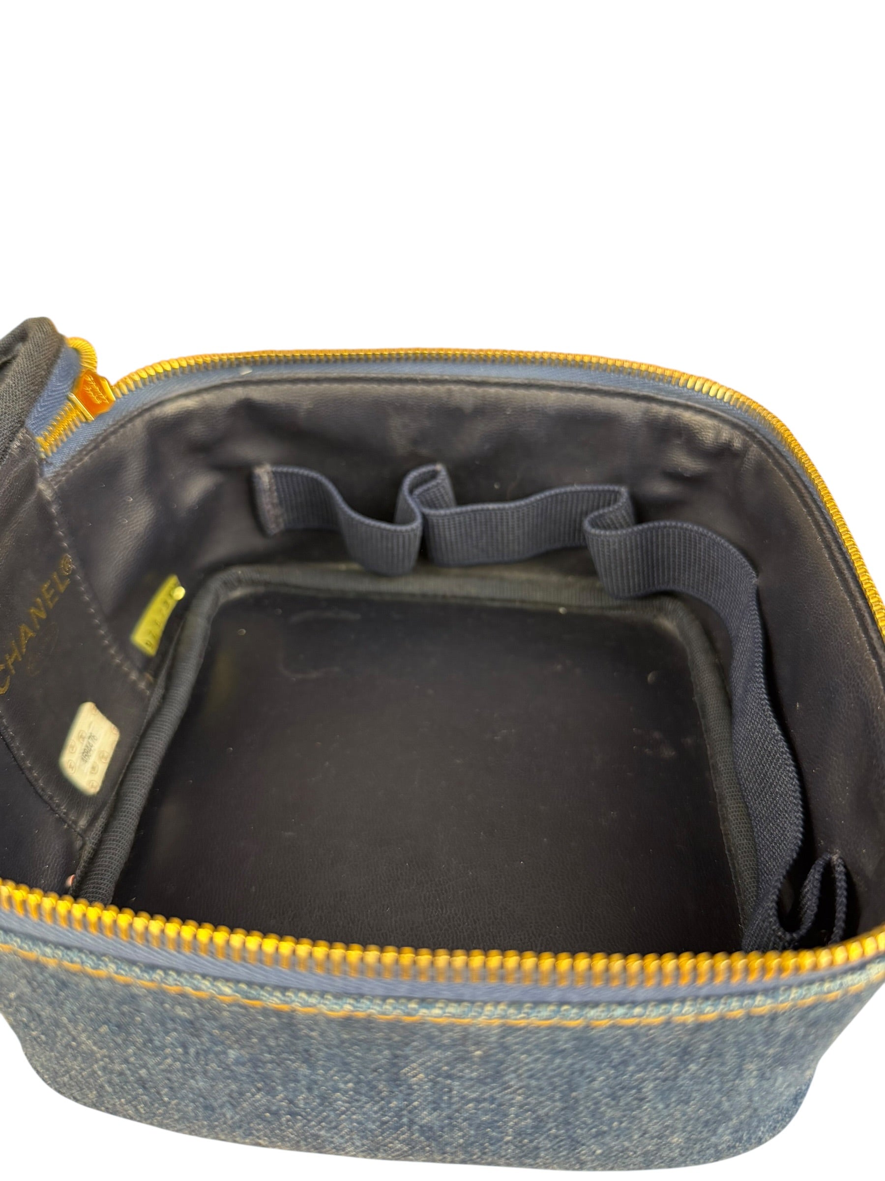 Chanel Denim Vanity Case Handbag 1997