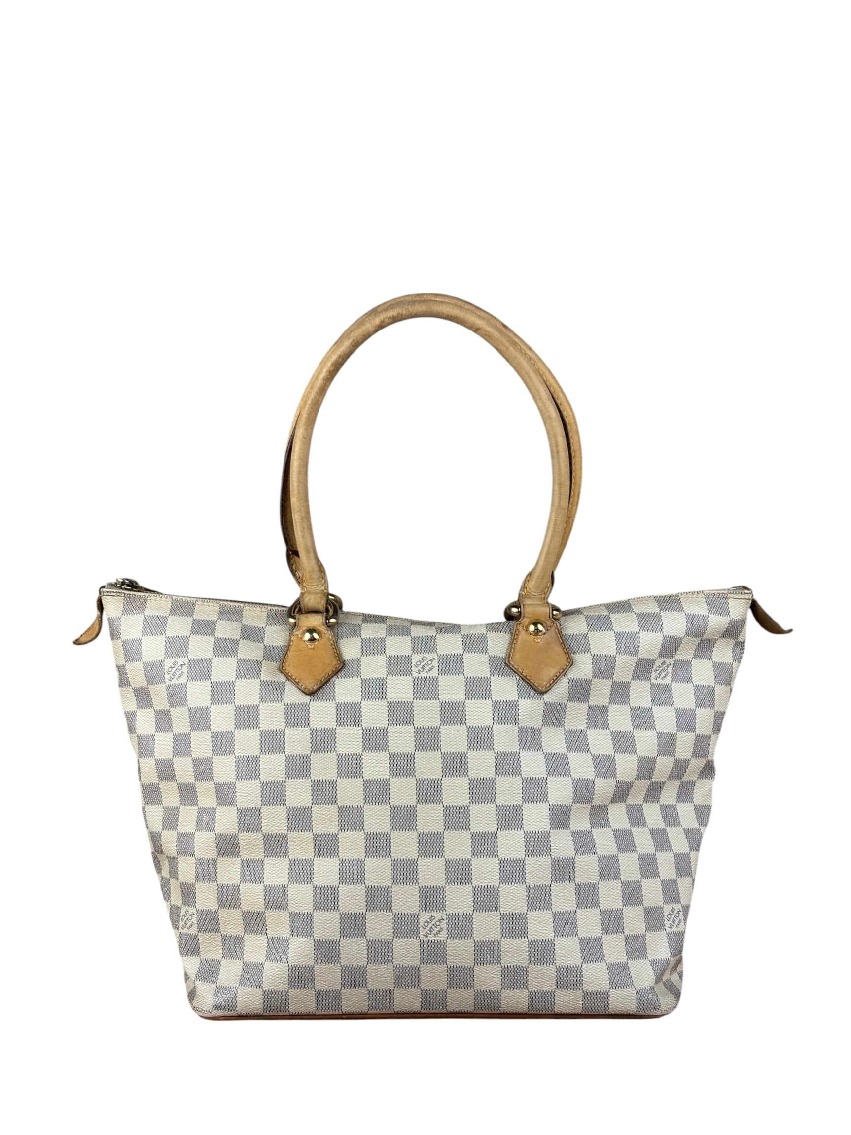 Louis Vuitton Vintage Monogram Damier Azur Saleya Shoulder Tote Bag