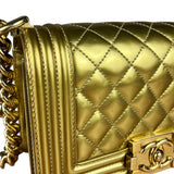 Chanel Gold Metallic CC Boy Bag 2014