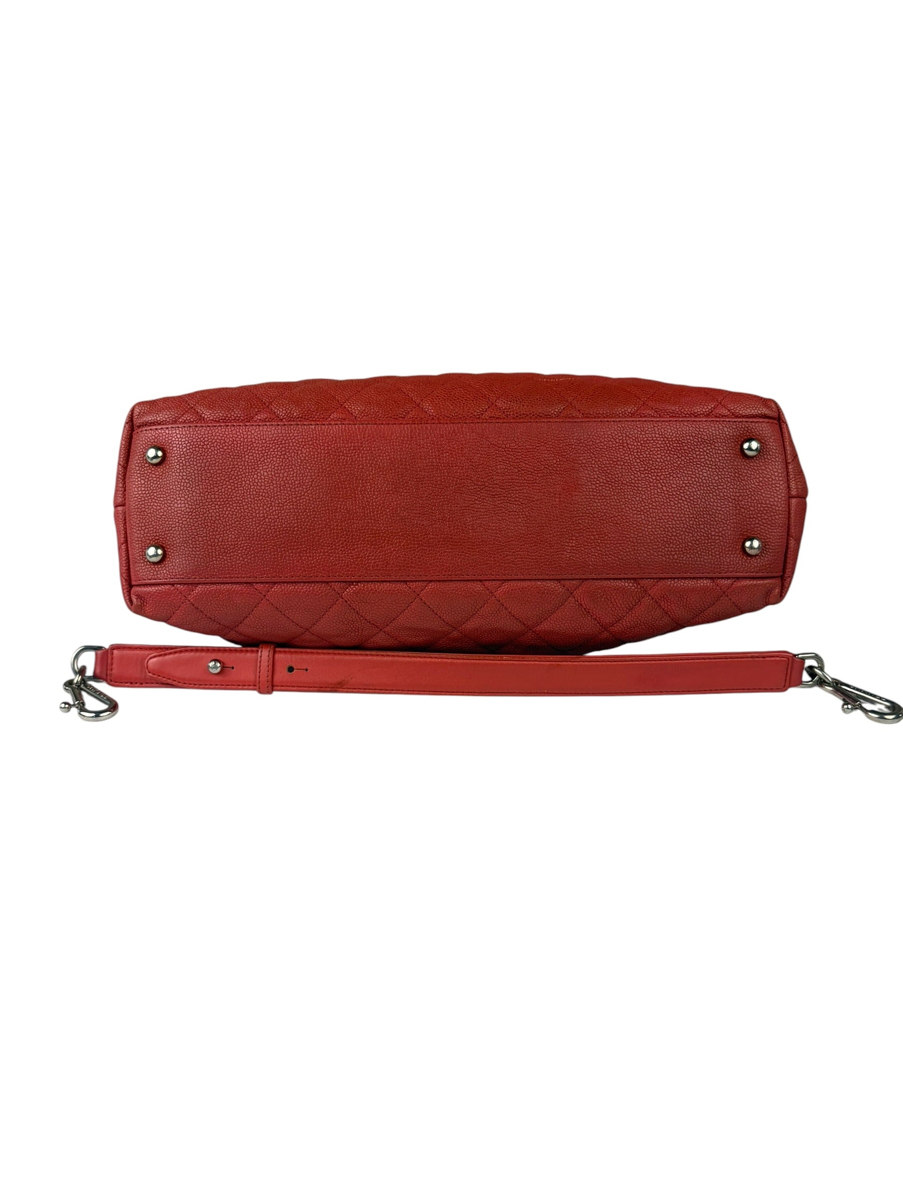 Chanel Red Caviar Quilted Leather French Riviera Hobo Bag 2011