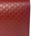 Gucci Red Micro GG Leather Crossbody Wallet