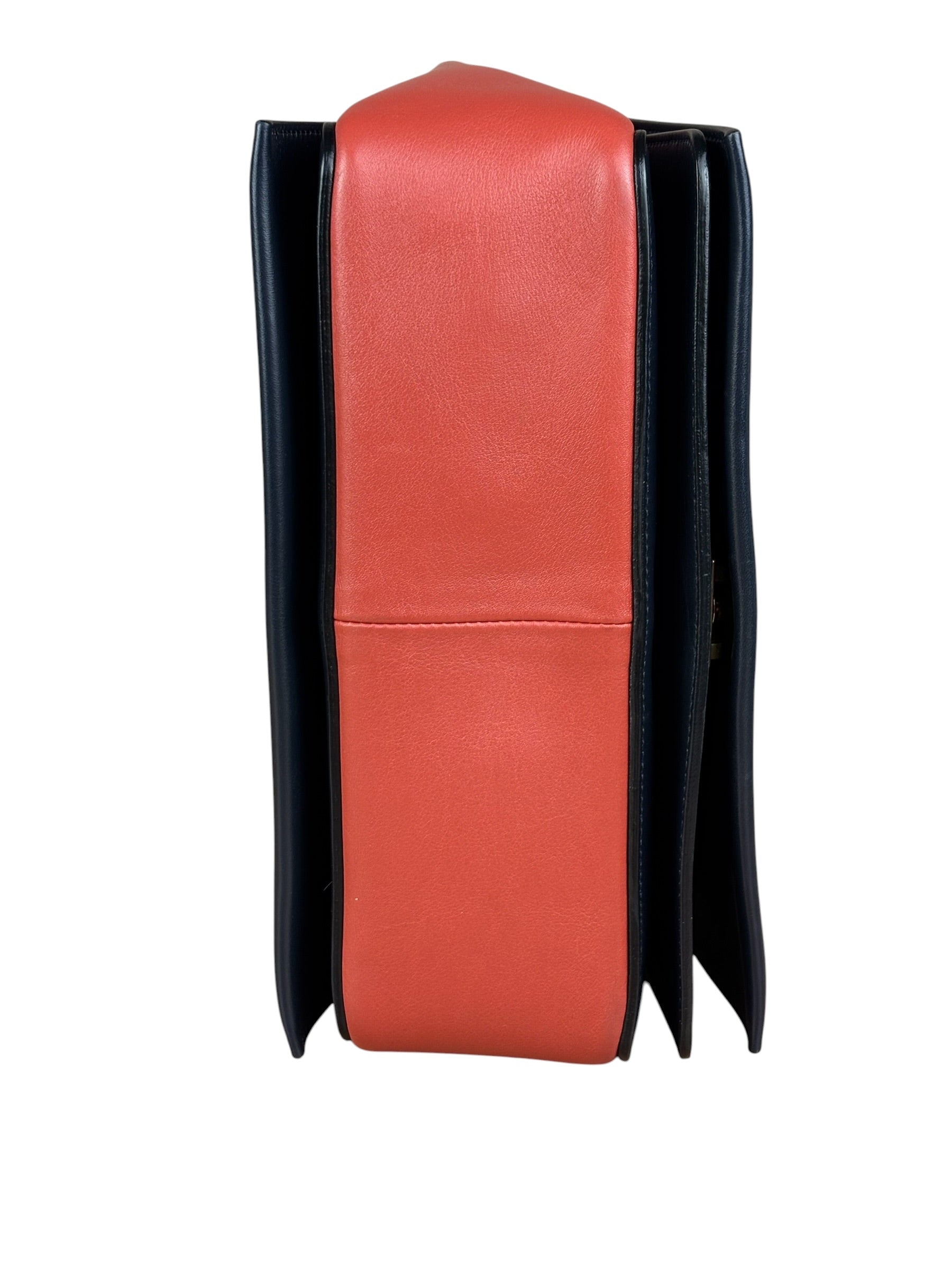 Celine Bicolor Leather Medium Frame Crossbody Bag
