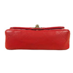 Chanel Red Lambskin Timeless Small Shoulder Bag 2017