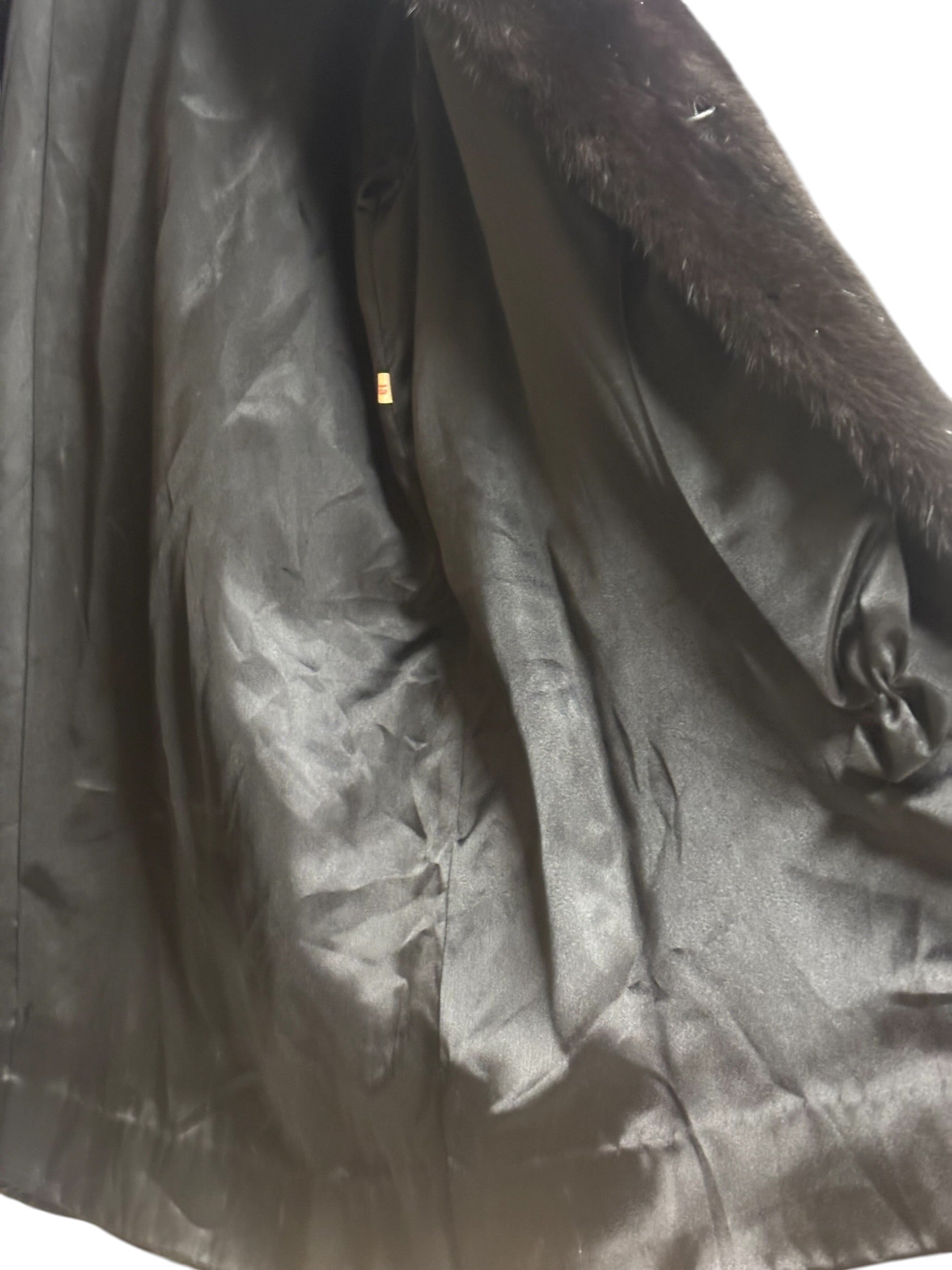 Vintage Black Mink Fur Coat