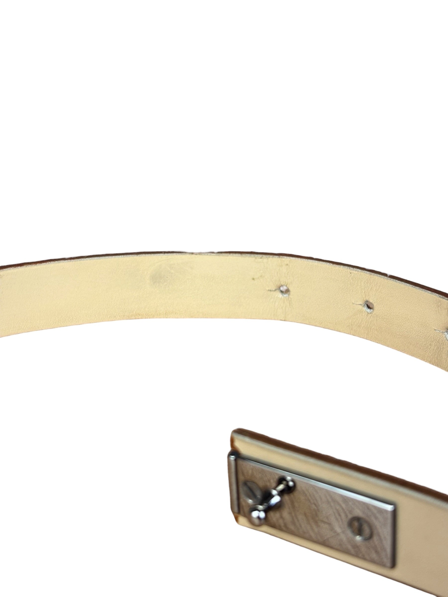 Gucci Beige Leather Belt w/ Pouch