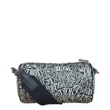 Dior Black/White Shawn Stussy Curvy Script Roller Bag