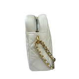 Chanel White Quilted Lambskin My Perfect Camera Bag Early 2020's