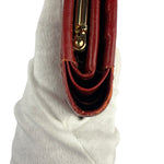Givenchy Vintage Red Leather Trifold Wallet