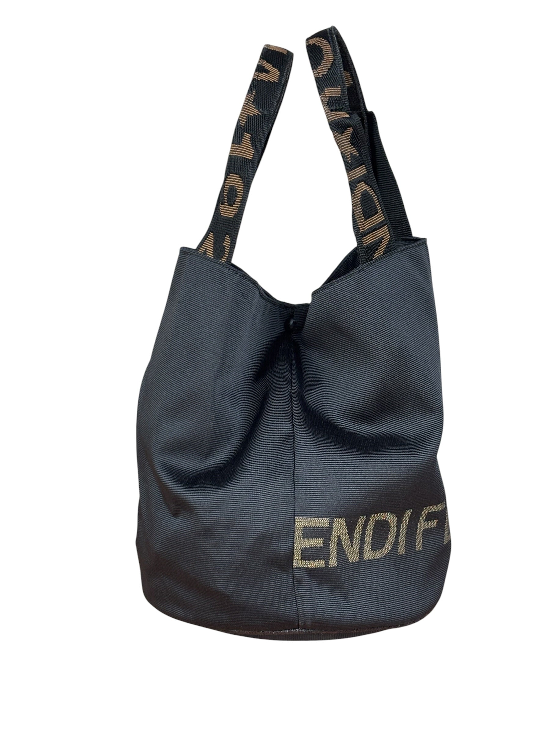 Fendi Black Nylon Tote Bag