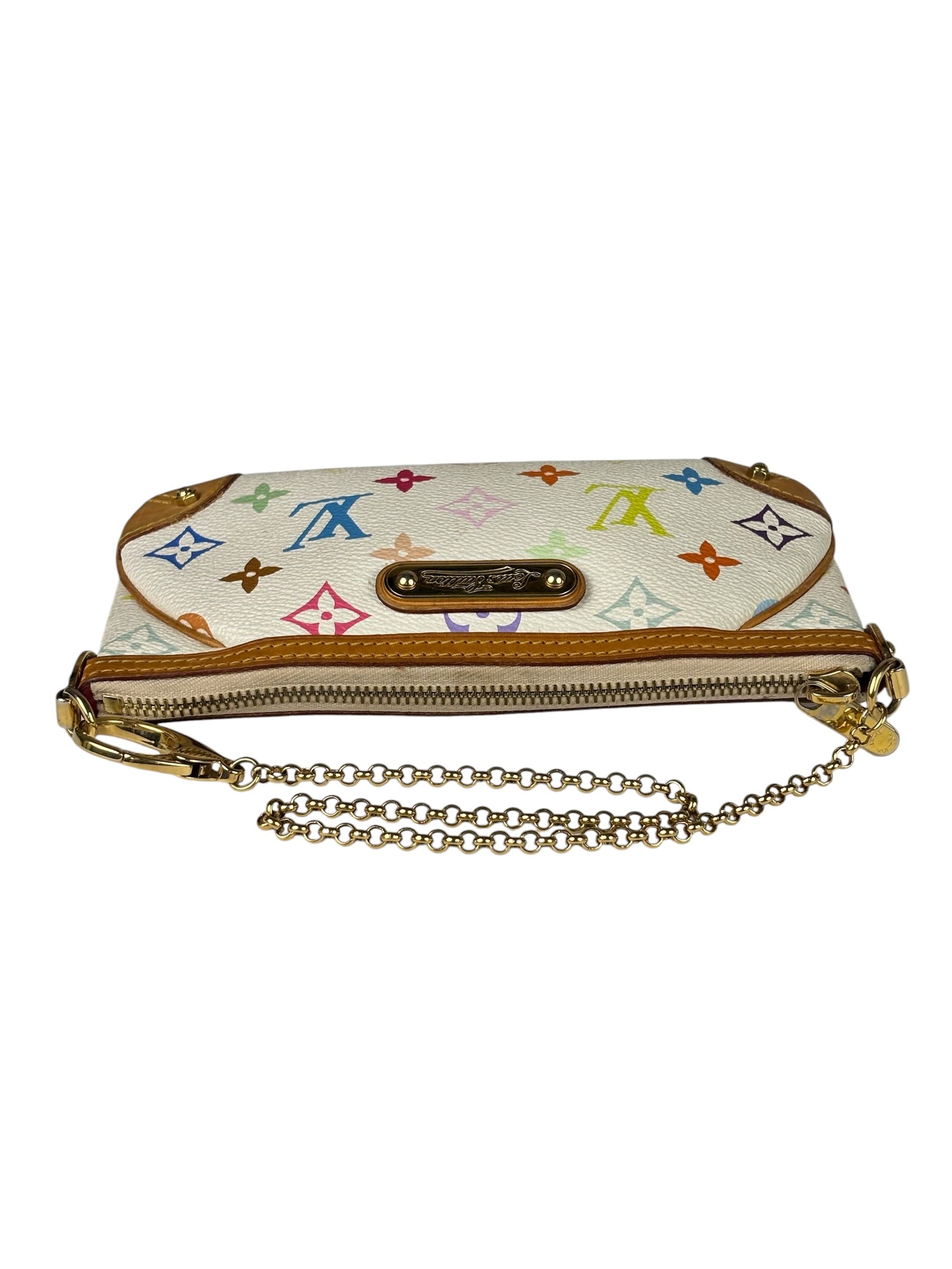 Louis Vuitton White Leather Milla Pochette MM