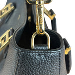 Fendi Black Leather Small FF Tote Two-Way Bag