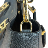 Fendi Black Leather Small FF Tote Two-Way Bag