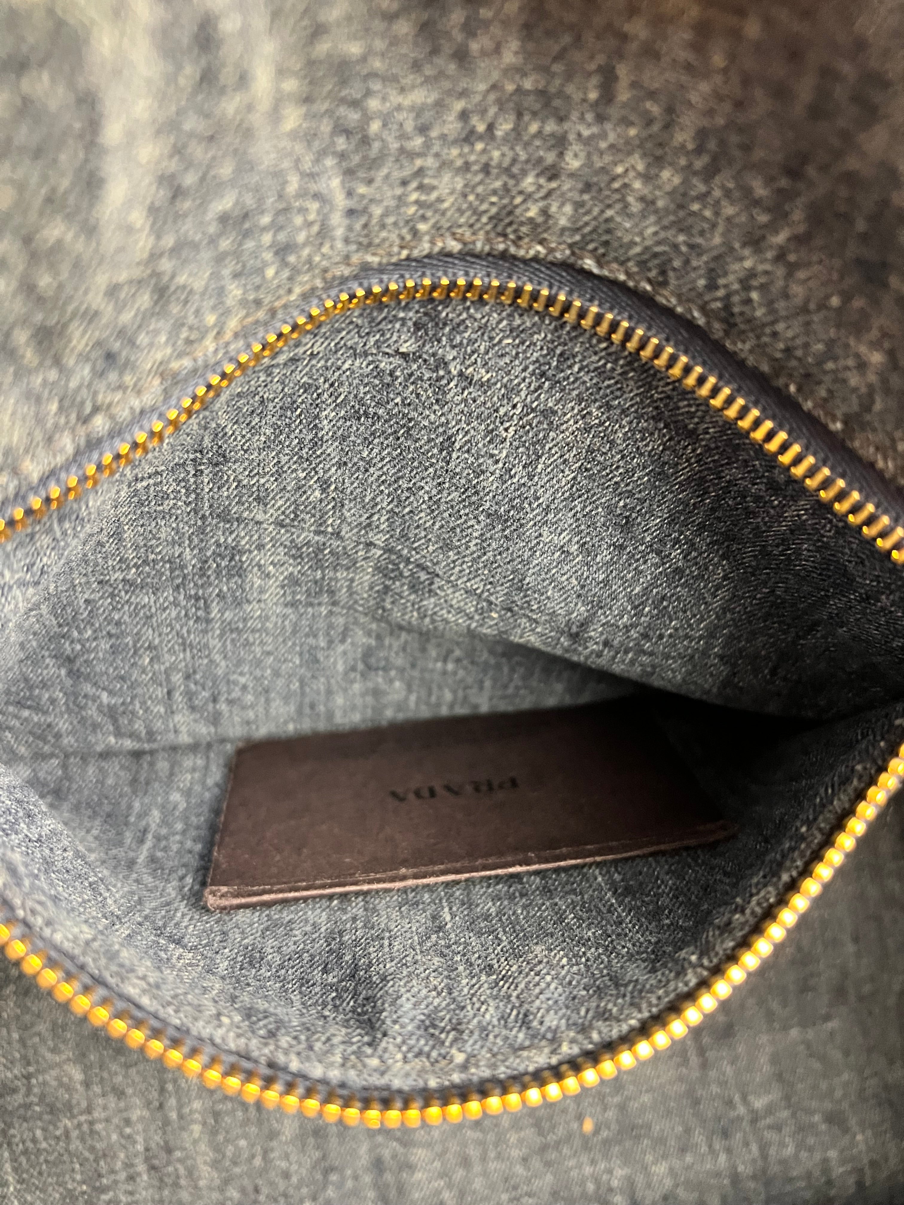 Prada Canapa Denim Tote Bag