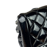 Chanel Black Patent Quilted Leather Just Mademoiselle Bowling Bag 2012