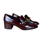 Burberry Burgundy Patent Leather Loafers