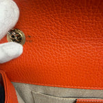 Gucci Orange Leather Small Dollar Interlocking G Shoulder Bag