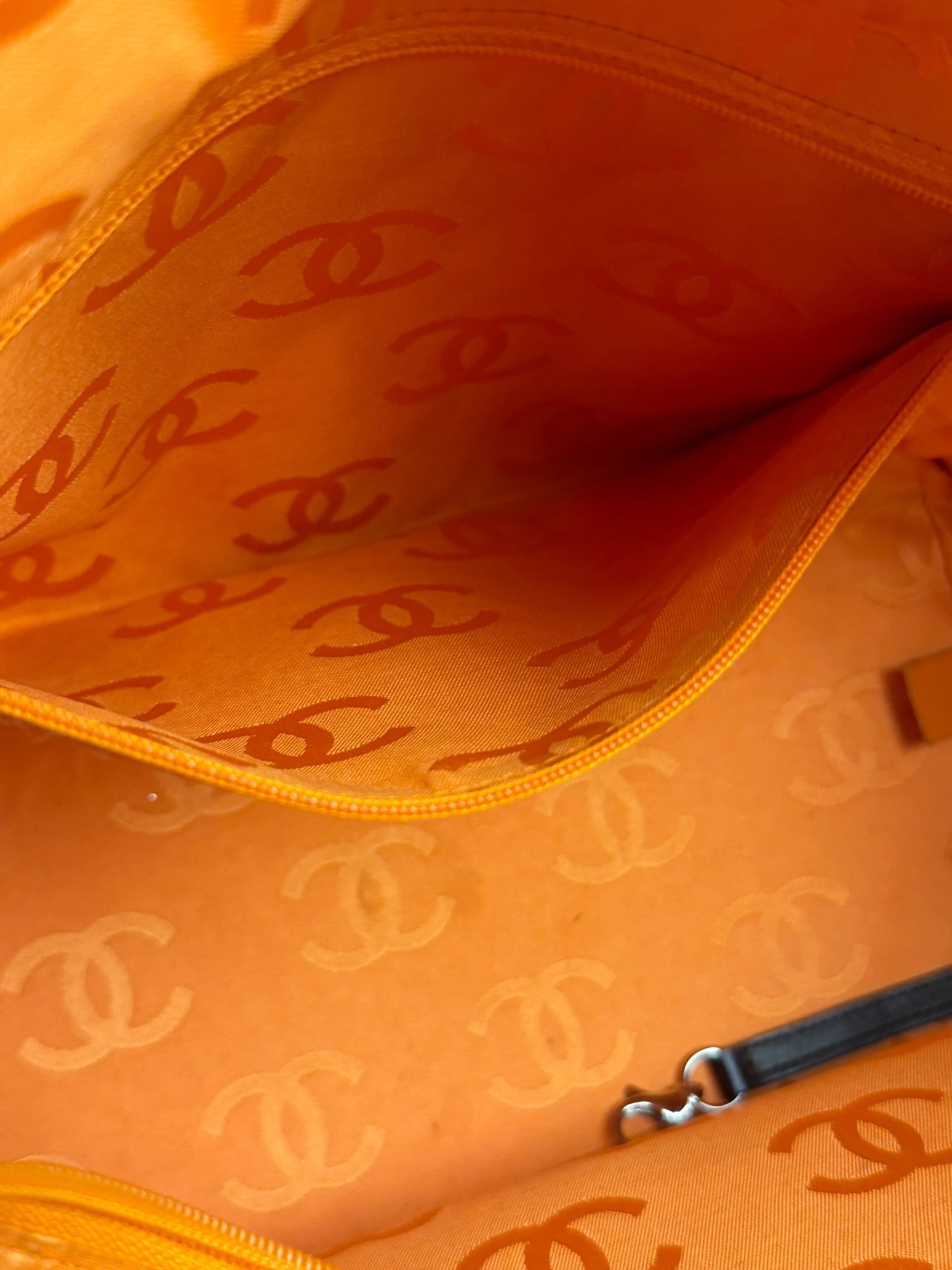 Chanel Brown Quilted Leather Cambon Ligne Shoulder Tote 2004