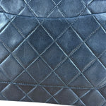 Chanel Black Quilted Single Flap Bag 1988