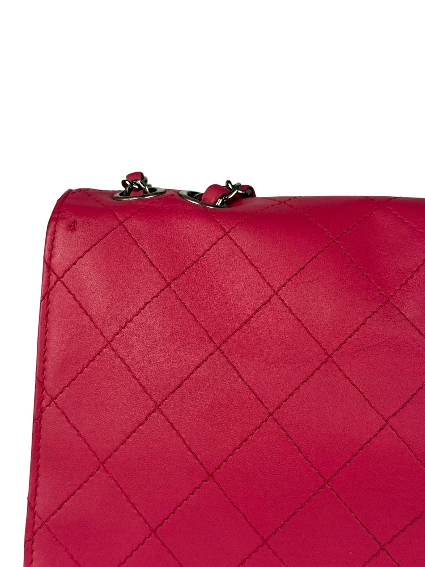 Chanel Pink Quilted Leather Accordion Flap Bag 2014