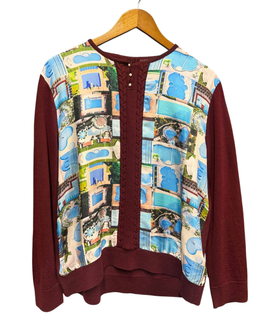 Maison Margiela Paris Fall 2020 'Swimming Pools' Silk Wool Sweater