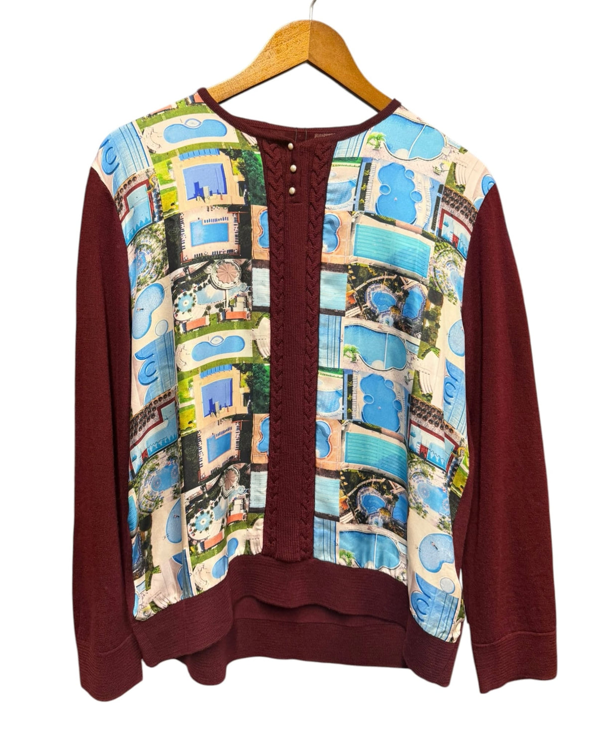 Maison Margiela Paris Fall 2020 'Swimming Pools' Silk Wool Sweater
