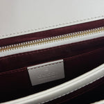 Gucci Ivory Leather Zumi Two-Tone GG Crossbody Bag