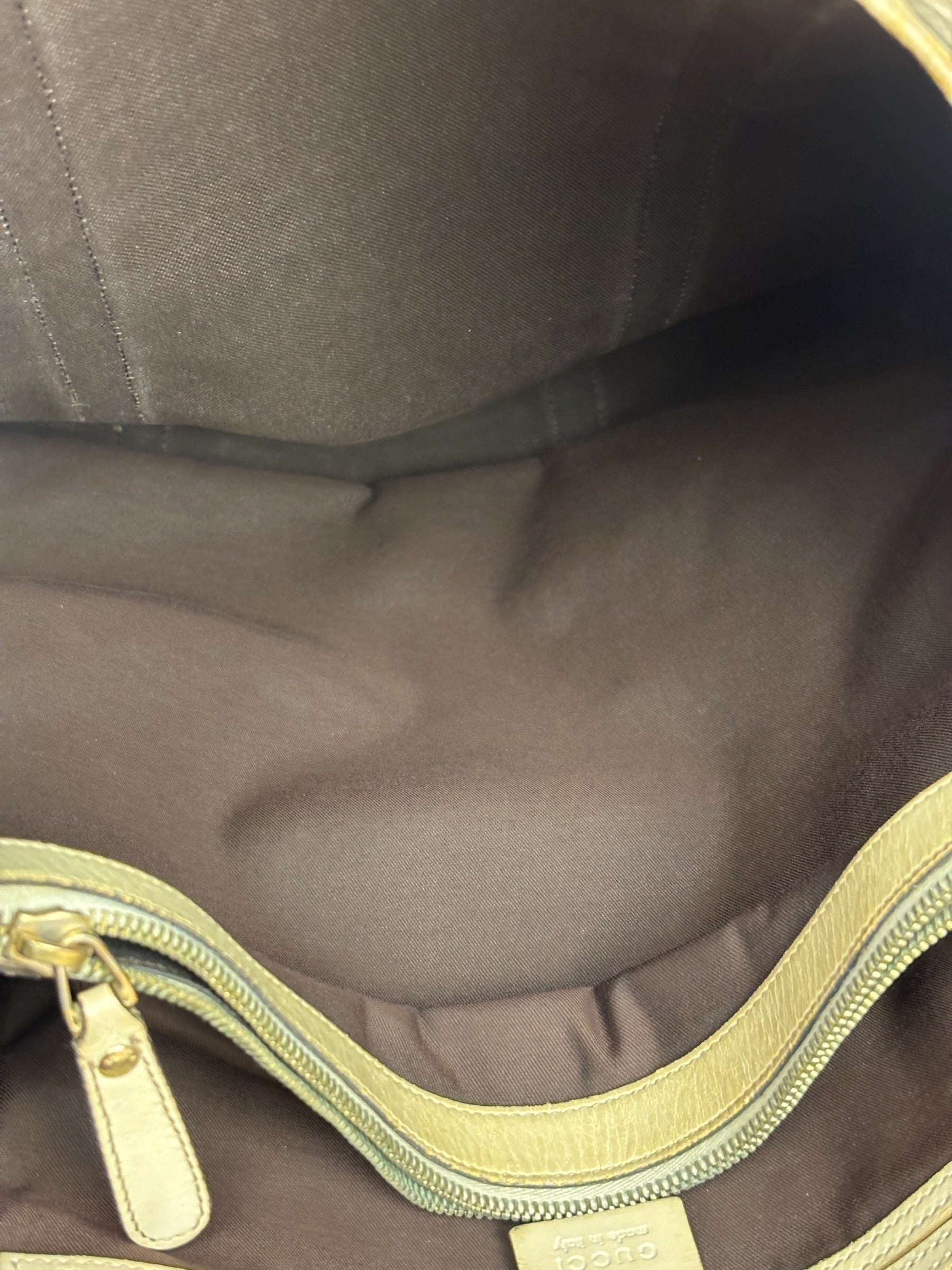 Gucci Beige GG Supreme Monogram Joy Vertical Tote Bag