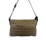Fendi Vintage Brown Zucca Shoulder Bag