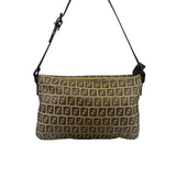 Fendi Vintage Brown Zucca Shoulder Bag