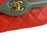 Chanel Two Tone Lambskin Mini Day Flap