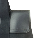 Hermes Black Canvas Leather Valparaiso Handbag
