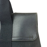 Hermes Black Canvas Leather Valparaiso Handbag