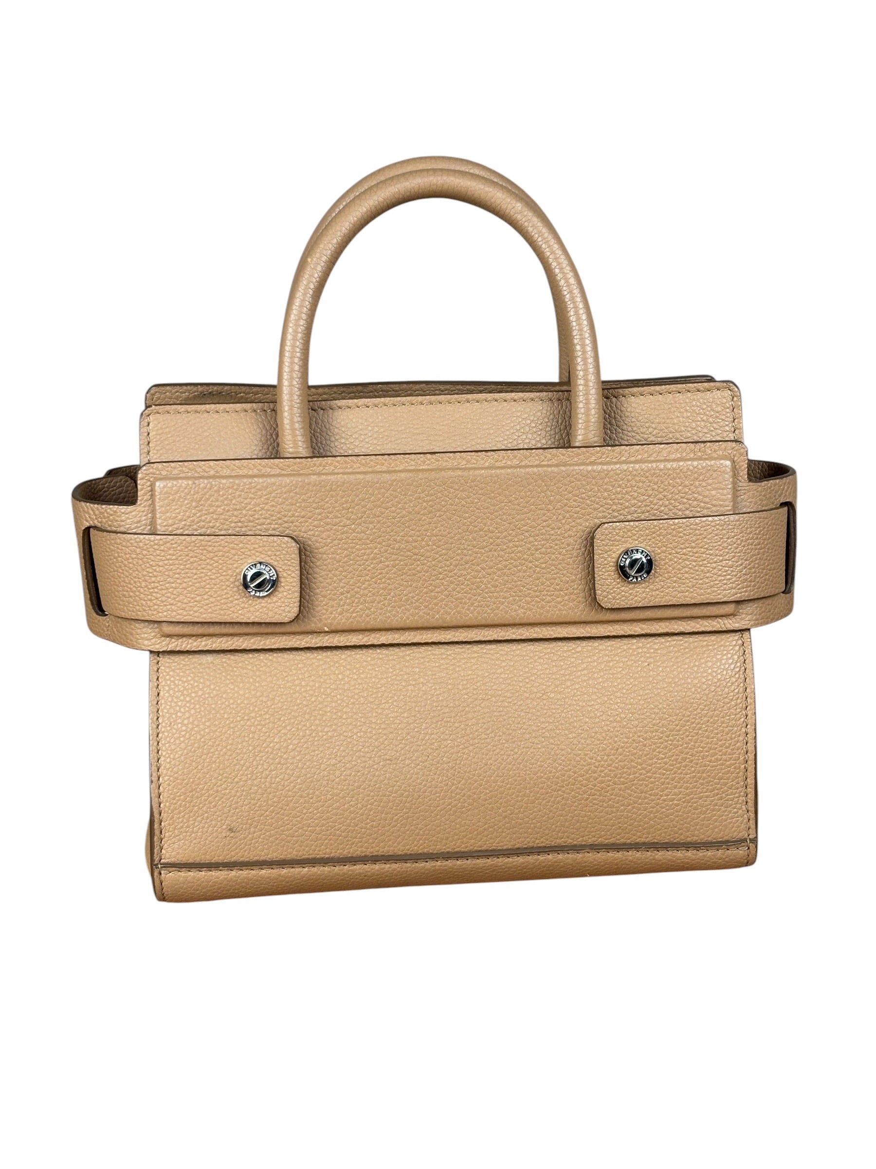 Givenchy Nude Brown Leather Mini Two-Way Handbag