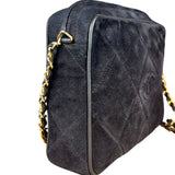 Chanel Suede CC Matelasse Camera Bag '88
