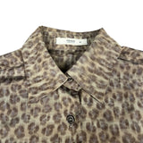 Prada Muted Cheetah Print Button Down Top
