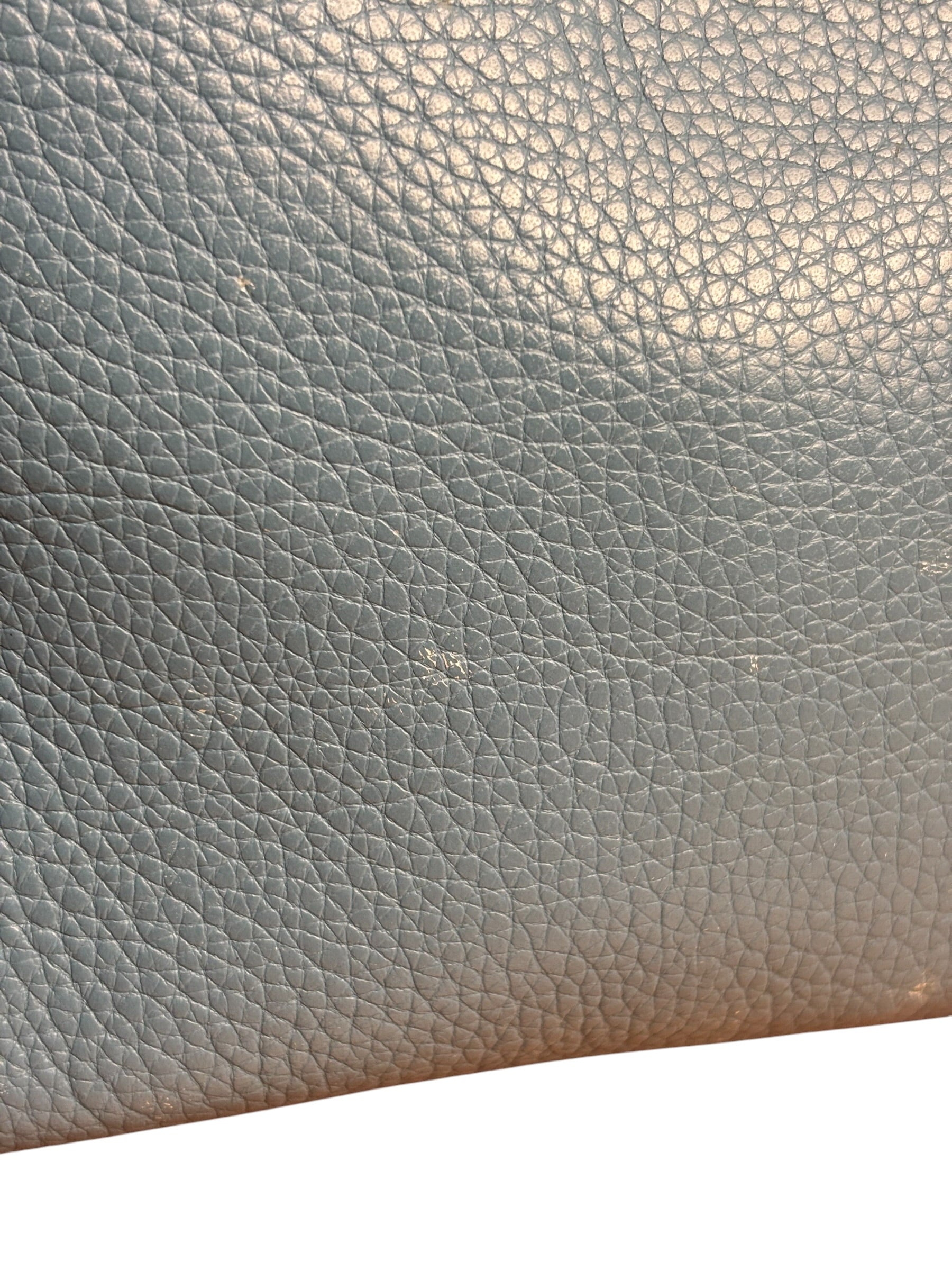 Hermes Blue Leather Cosmetic Pouch