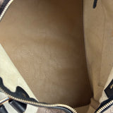 Gucci Beige Leather Gg Supreme Italian Flag Joy Boston Bag