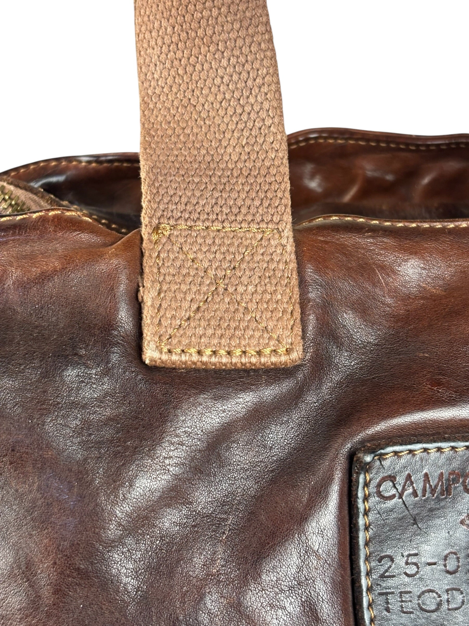 Campomaggi Dark Brown Leather 2 Way Tote